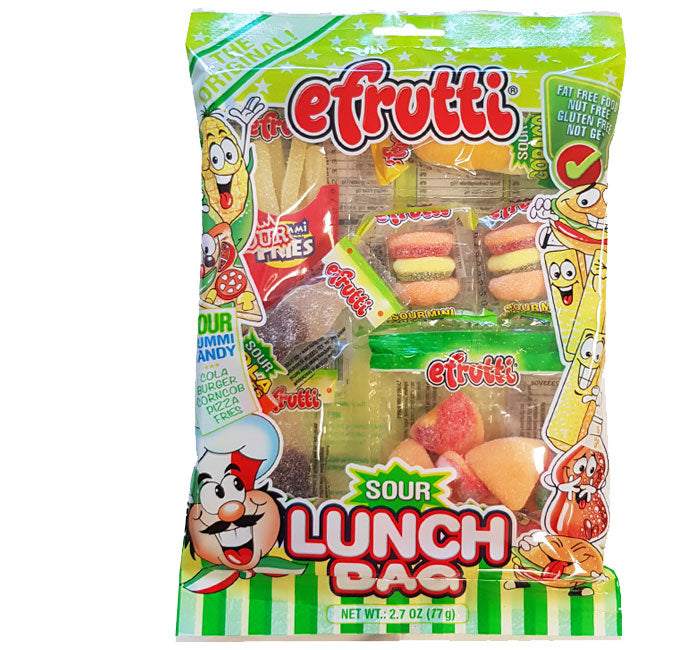 E Frutti Gummi Peg Bag - Sour Lunch Bag Tray