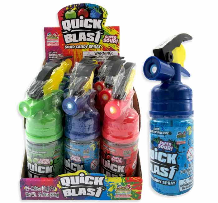 Kidsmania Quick Blast Sour Candy Spray in Display