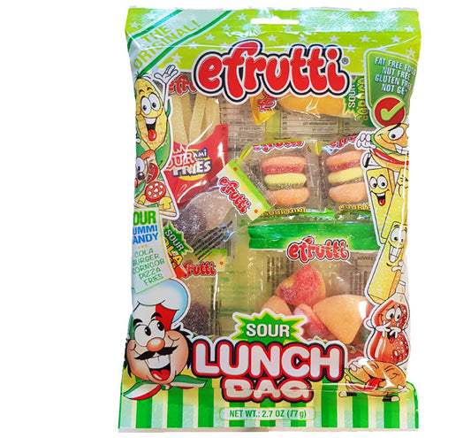 E Frutti Gummi Peg Bag - Sour Lunch Bag Tray