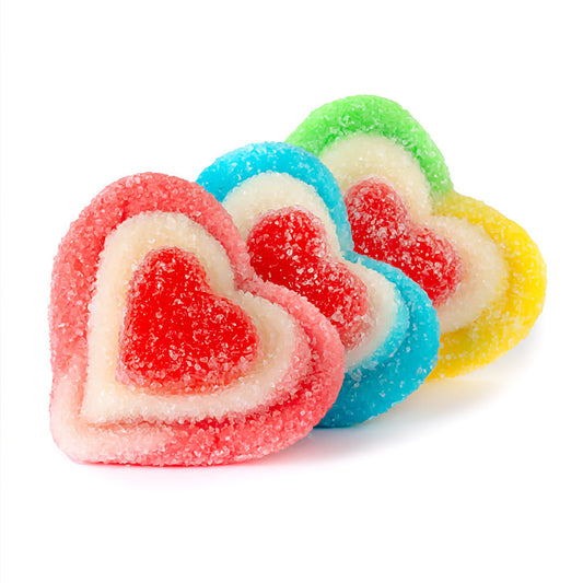 Rainbow Triple Layer Hearts