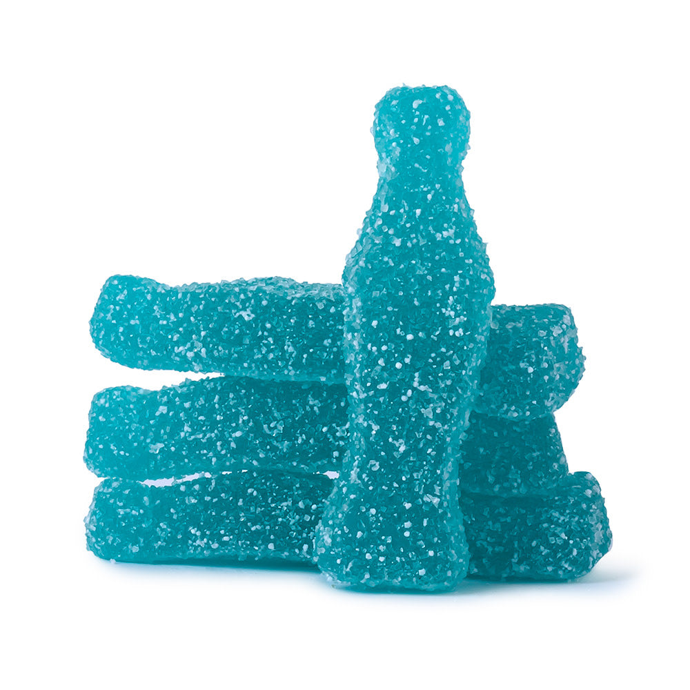 Gummy Sour Blue Razz Bottles