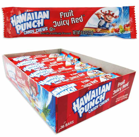 Hawaiian Punch Chews Bar - Fruit Juicy Red in Display